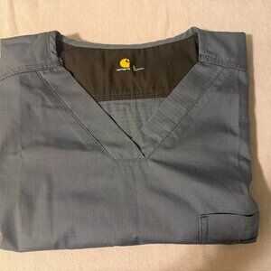 *NWT* CARHARTT Dark Gray Scrub Top Short Sleeve